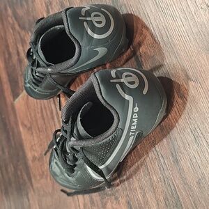 1Y Nike Tiempo Black & Gray Soccer Cleats